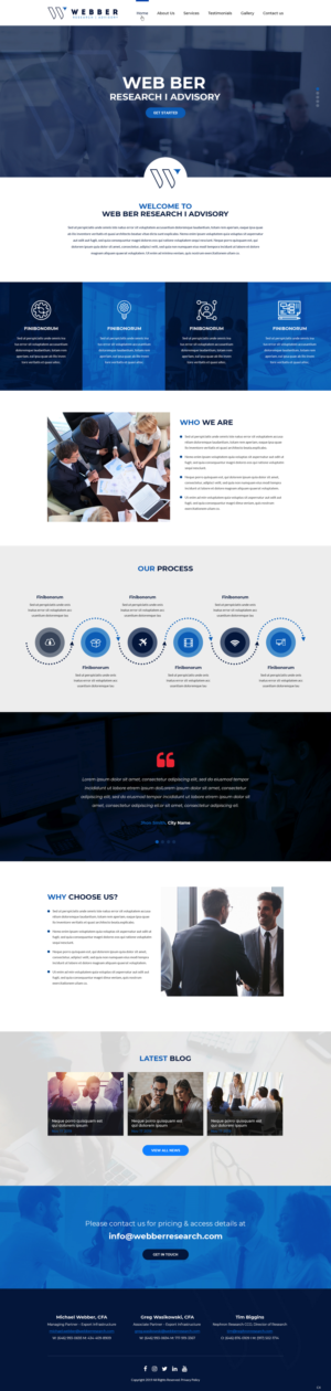 Web Design by pb for Webber Research & Advisory LLC | Design: #22601798