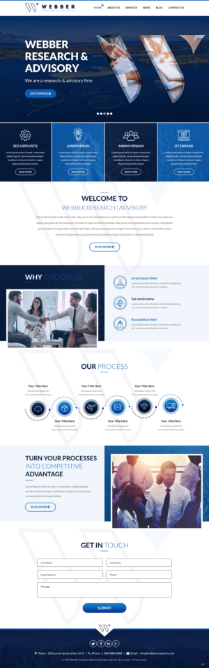 Web Design by pb for Webber Research & Advisory LLC | Design: #22601800