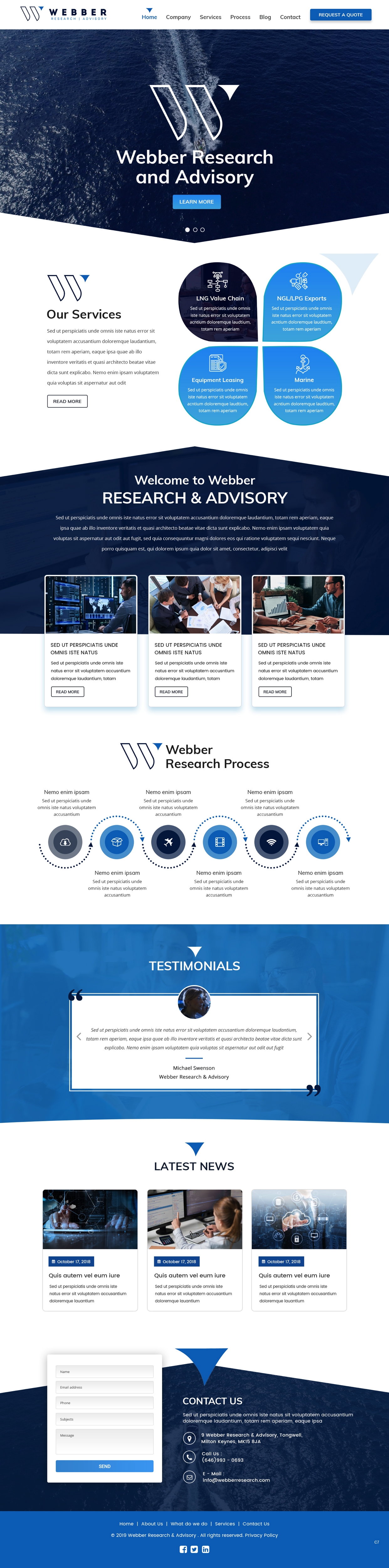 Web Design by pb for Webber Research & Advisory LLC | Design #22601801