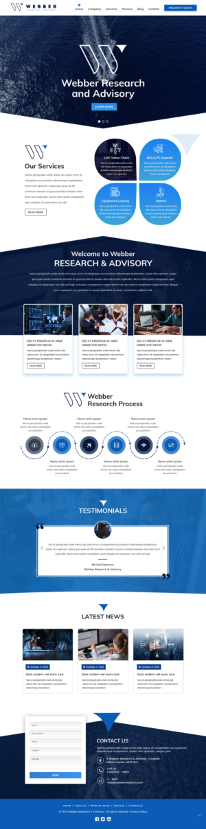 Web Design by pb for Webber Research & Advisory LLC | Design: #22601801