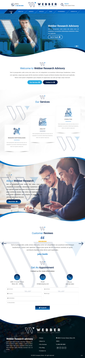 Web Design by pb for Webber Research & Advisory LLC | Design: #22601804