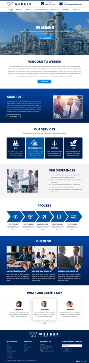 Web Design by pb for Webber Research & Advisory LLC | Design: #22601805