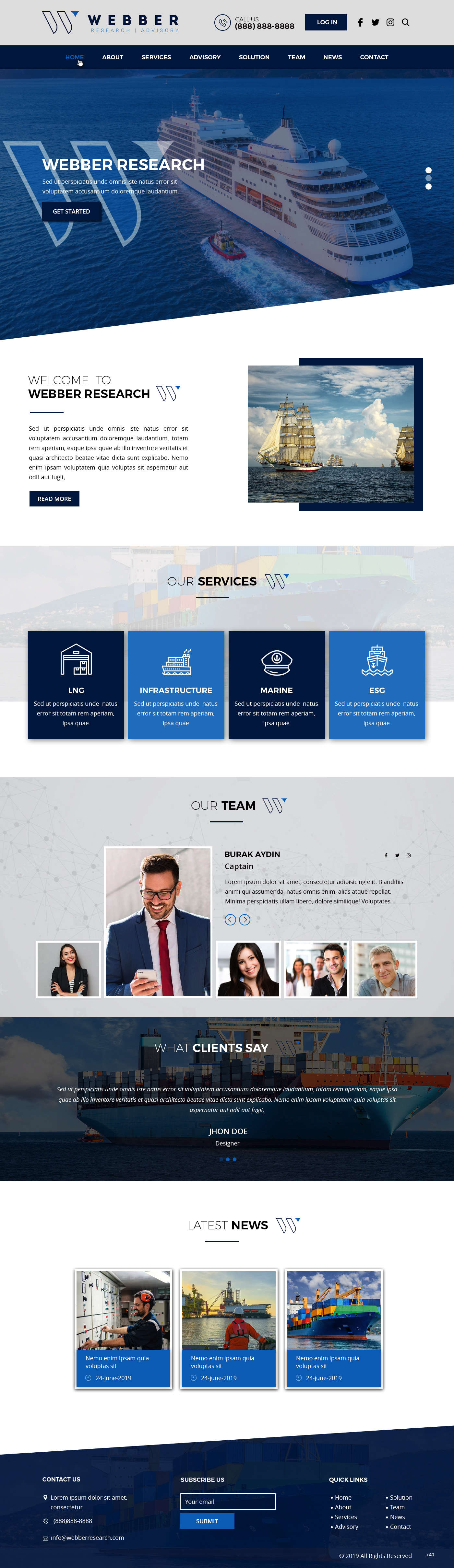 Web-Design von pb für Webber Research & Advisory LLC | Design #22601815