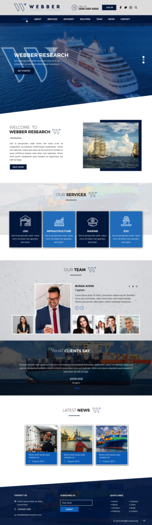Web Design by pb for Webber Research & Advisory LLC | Design: #22601815