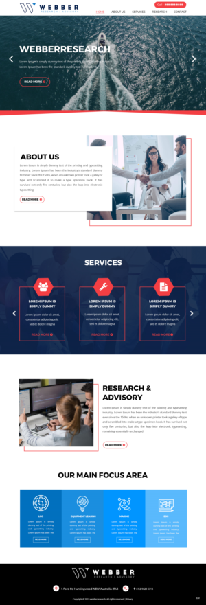 Web Design by pb for Webber Research & Advisory LLC | Design: #22601816