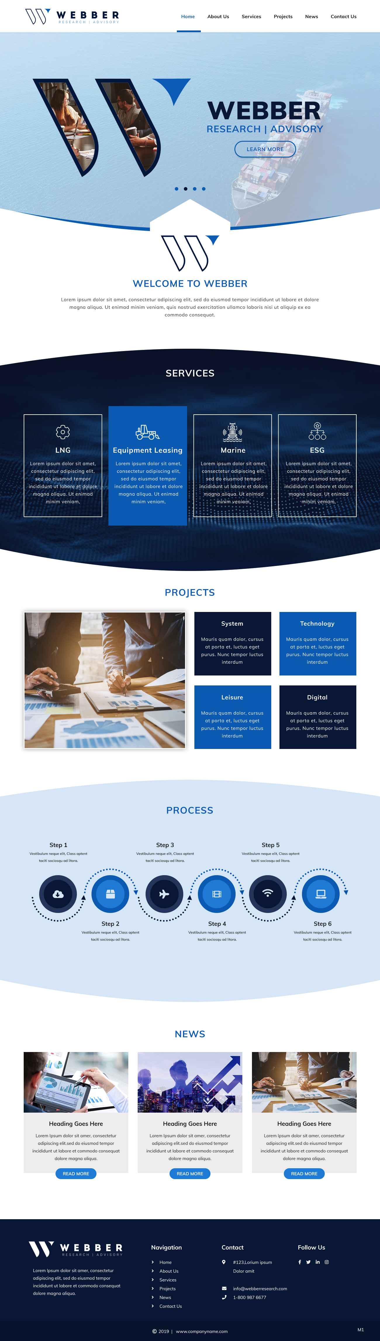 Web Design by pb for Webber Research & Advisory LLC | Design #22601817