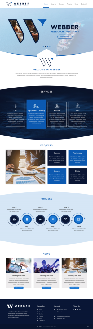 Web Design by pb for Webber Research & Advisory LLC | Design: #22601817