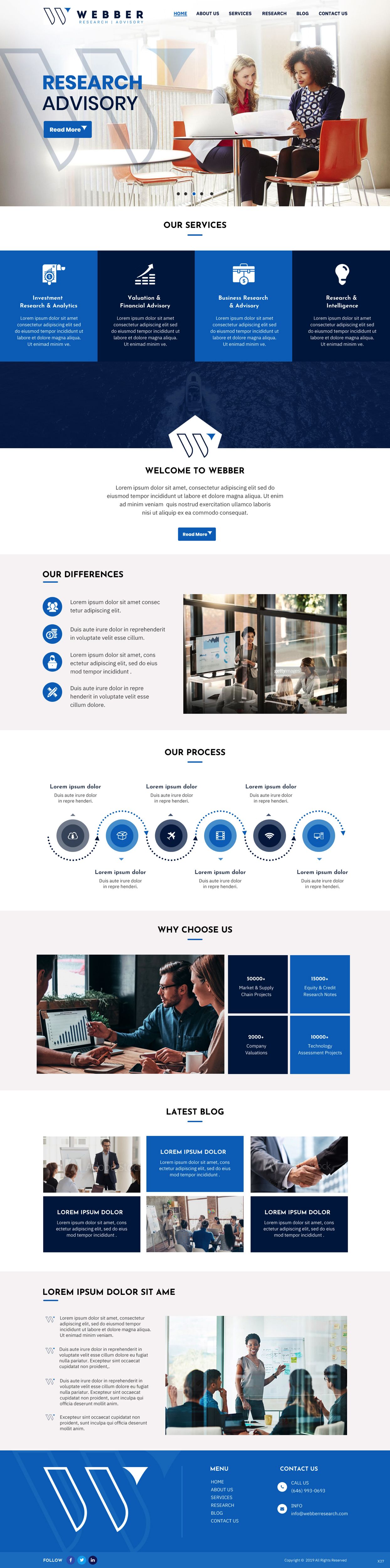 Web Design by pb for Webber Research & Advisory LLC | Design #22601822