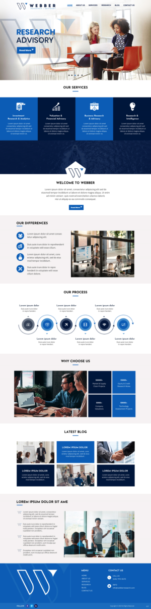 Web Design by pb for Webber Research & Advisory LLC | Design: #22601822
