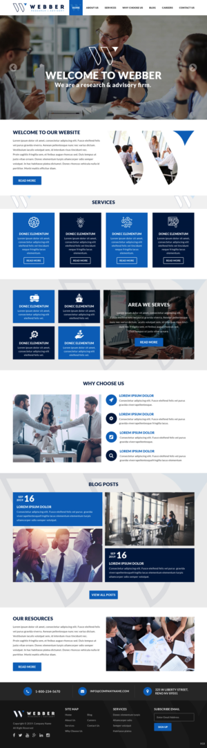 Web Design by pb for Webber Research & Advisory LLC | Design #22610125