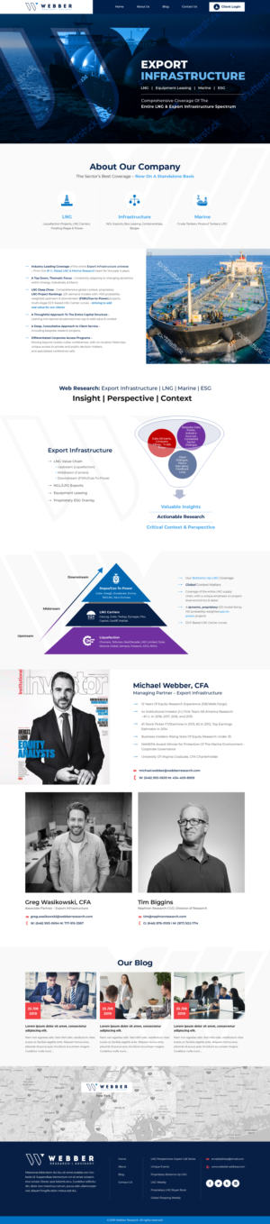 Web Design by sai.designer87 for Webber Research & Advisory LLC | Design: #22600376