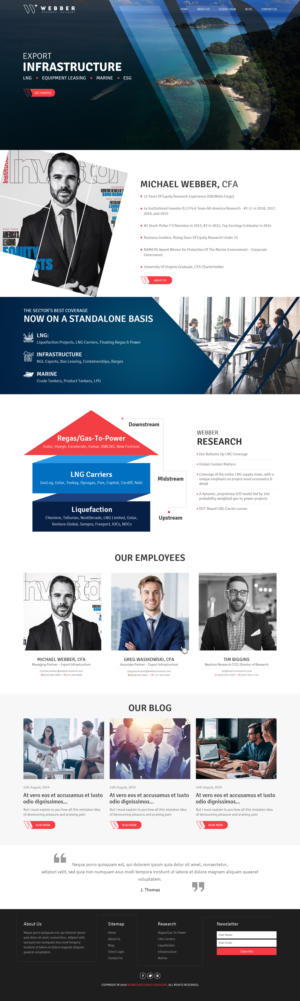 Web Design by sai.designer87 for Webber Research & Advisory LLC | Design: #22600417