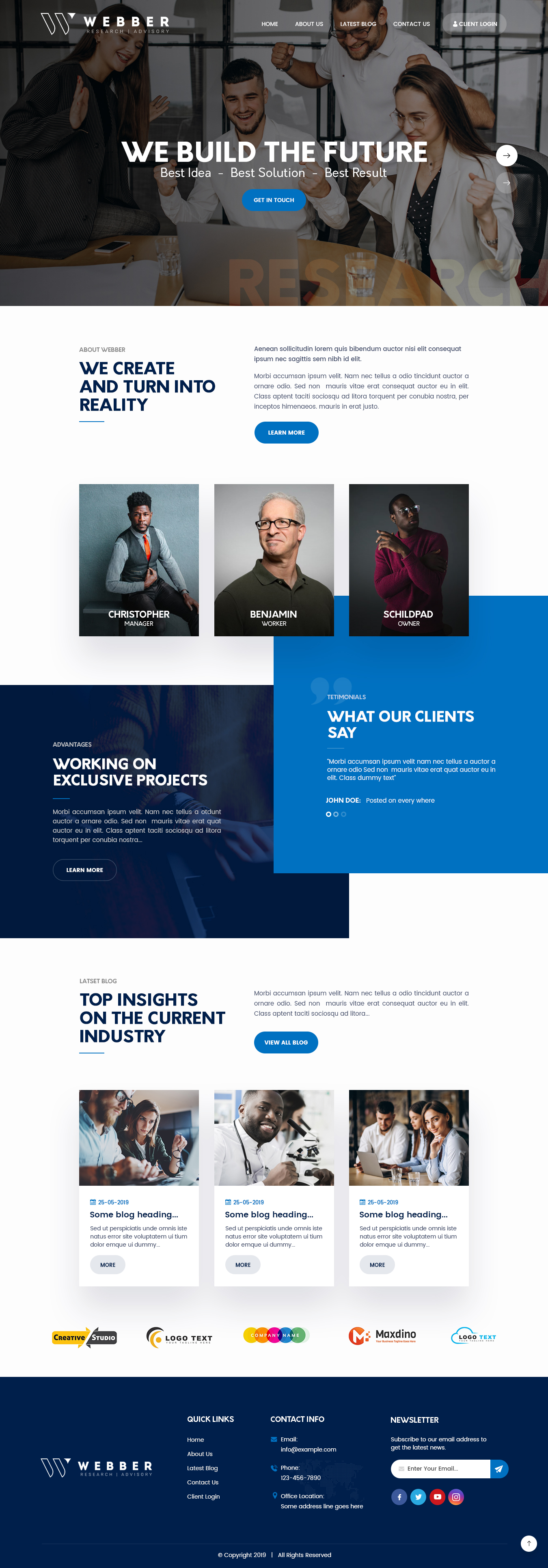 Web Design by syrwebdevelopment for Webber Research & Advisory LLC | Design #22624833