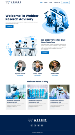 Web Design by zxsolutions for Webber Research & Advisory LLC | Design #22624823
