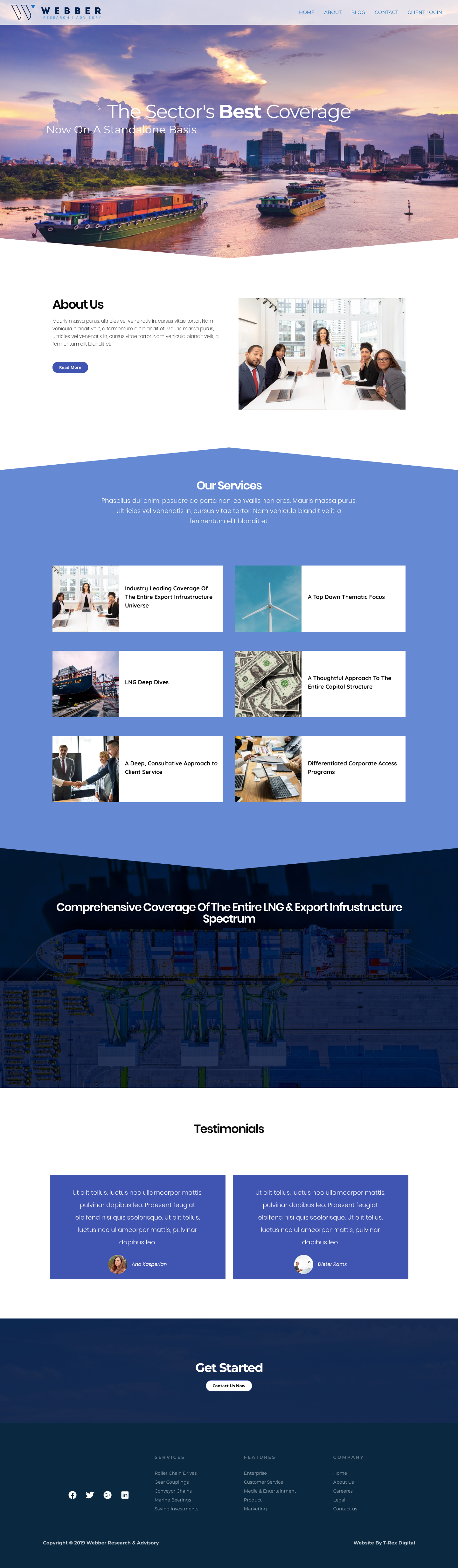 Web Design by Thabiso M for Webber Research & Advisory LLC | Design #22642191