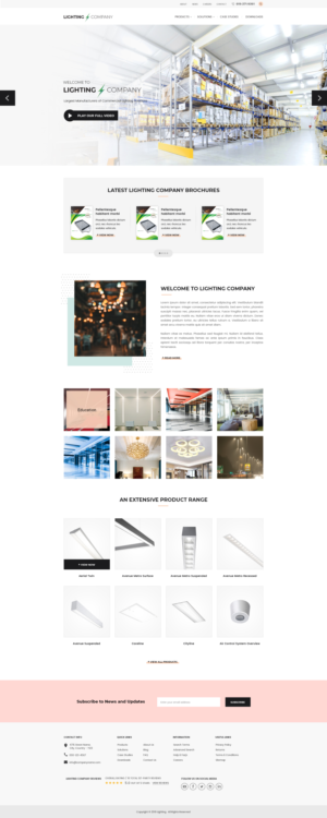 Website design for lighting products company | Diseño Web por pentaxial