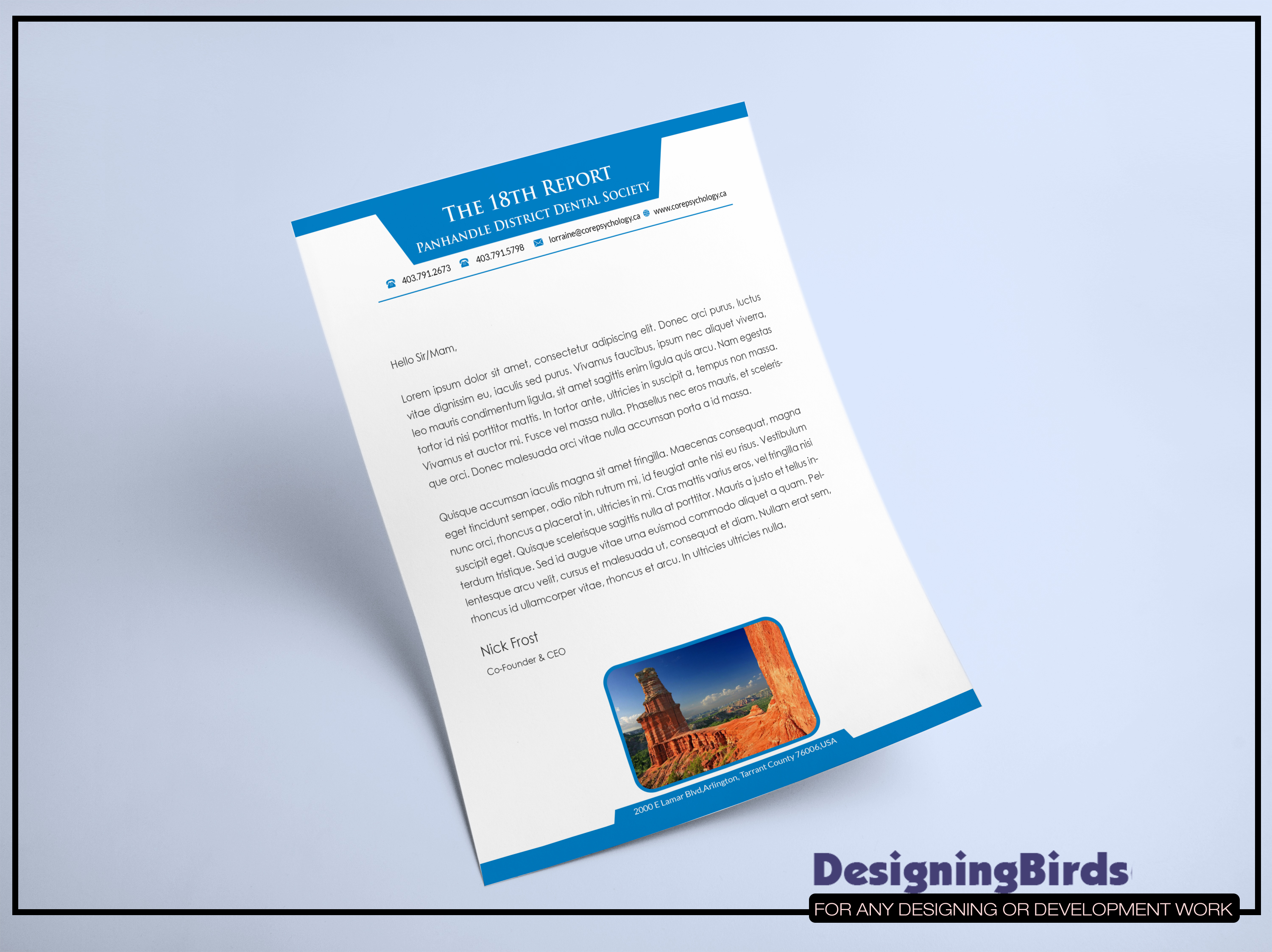 Letterhead Design by Designing Birds for this project | Design #22606941
