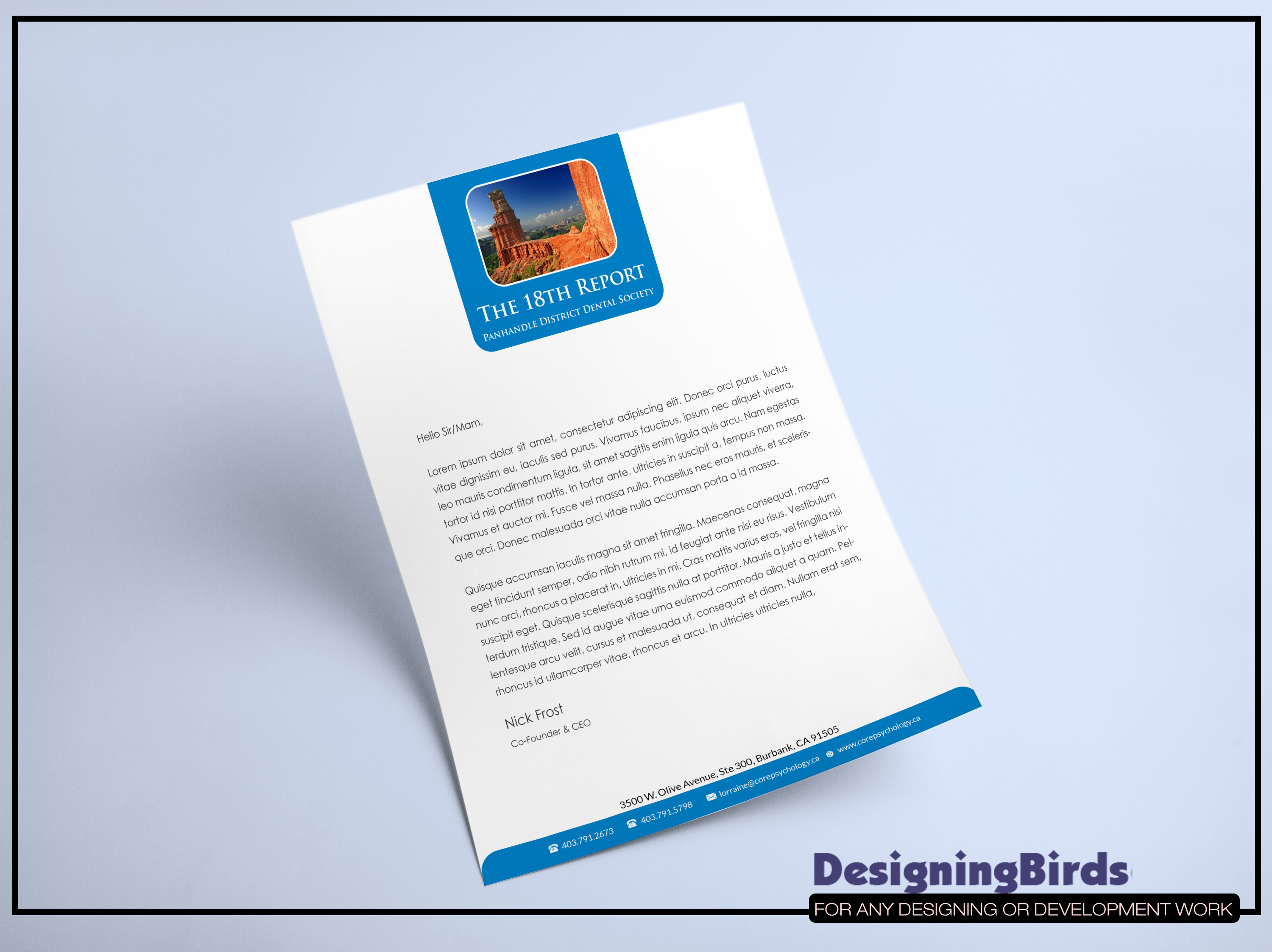 Letterhead Design by Designing Birds for this project | Design #22607376