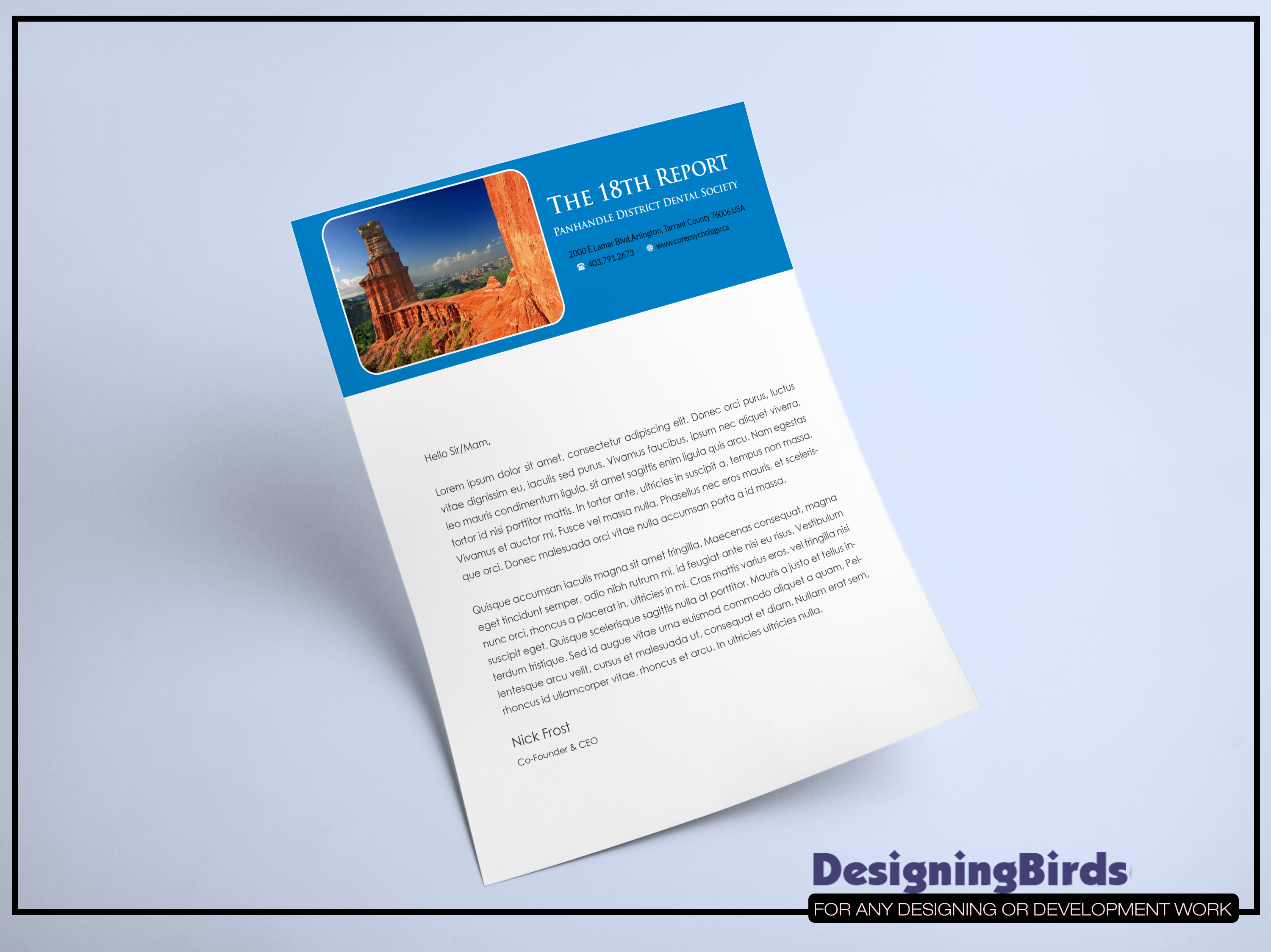 Letterhead Design by Designing Birds for this project | Design #22608924
