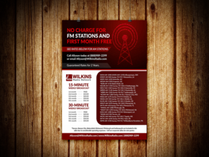 Flyer-Design von Deziners Zone für Wilkins Radio Network | Design: #22609449