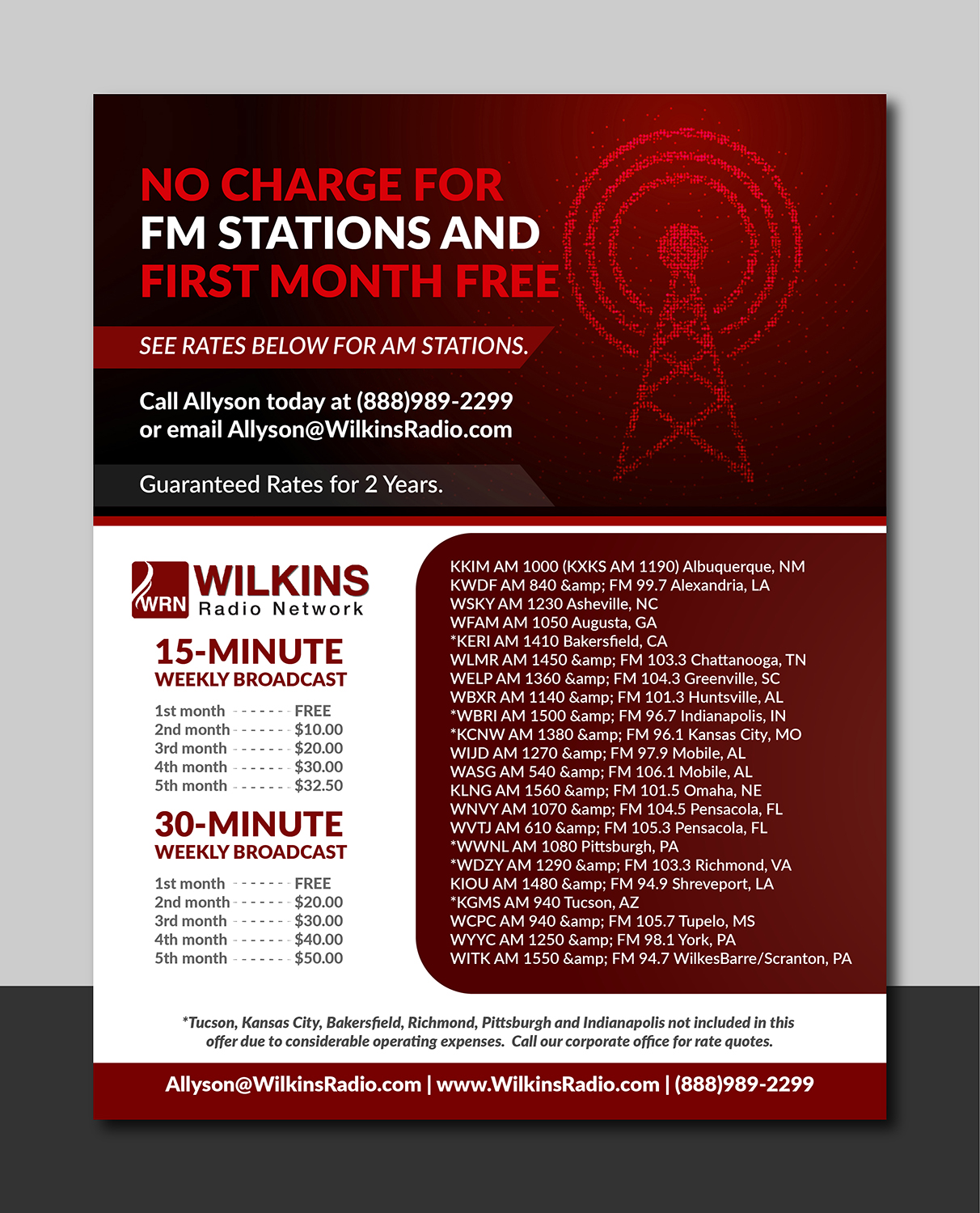 Design de Flyer par Deziners Zone pour Wilkins Radio Network | Design #22609451