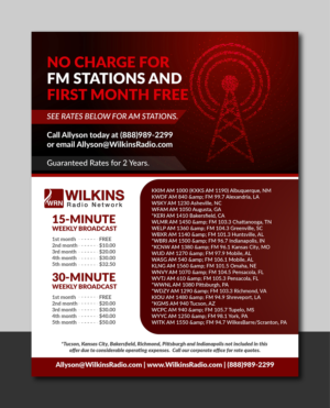 Flyer-Design von Deziners Zone für Wilkins Radio Network | Design: #22609451