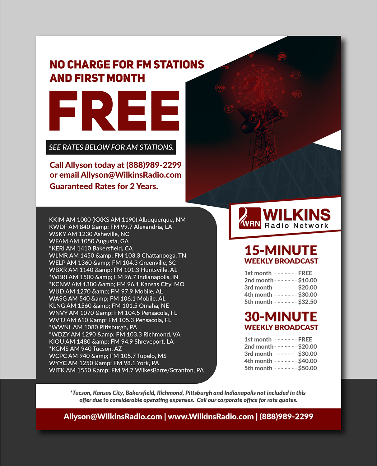 Flyer Design by Deziners Zone for Wilkins Radio Network | Design #22609452