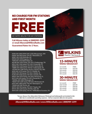 Flyer-Design von Deziners Zone für Wilkins Radio Network | Design: #22609452