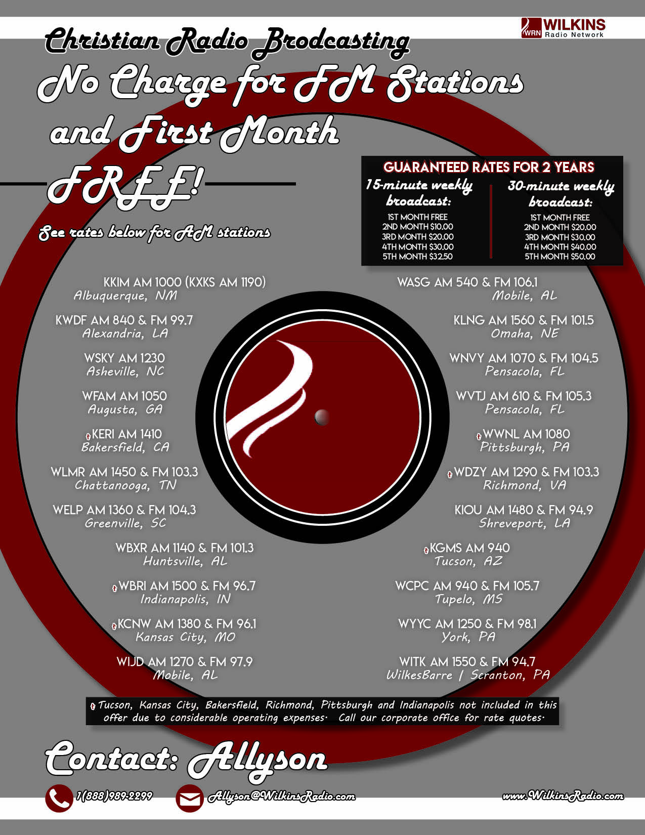 Flyer Design by Jen Scott! for Wilkins Radio Network | Design #22603170