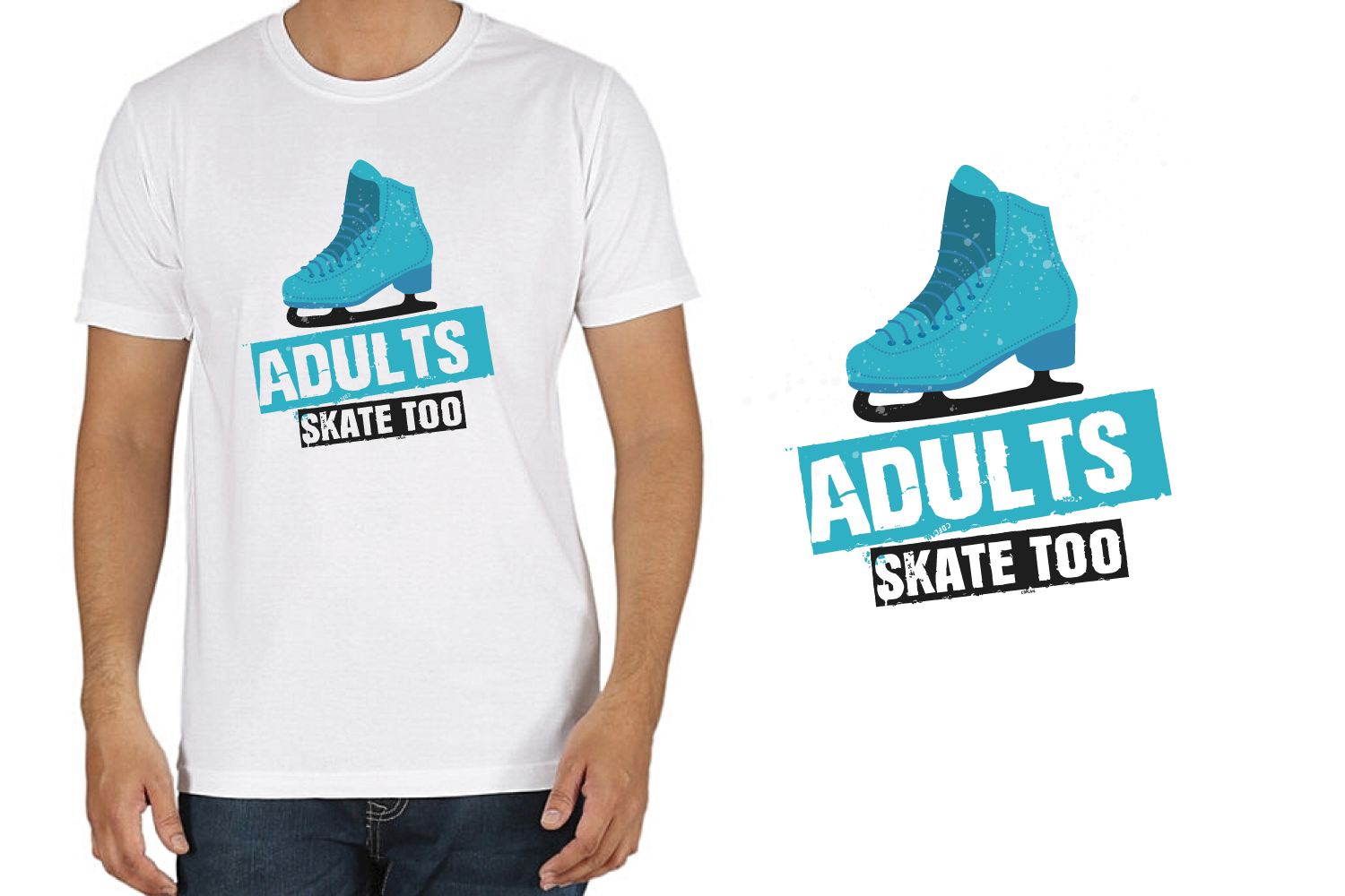 T-shirt Design by Jay Design for Adults Skate Too | Design #22607747