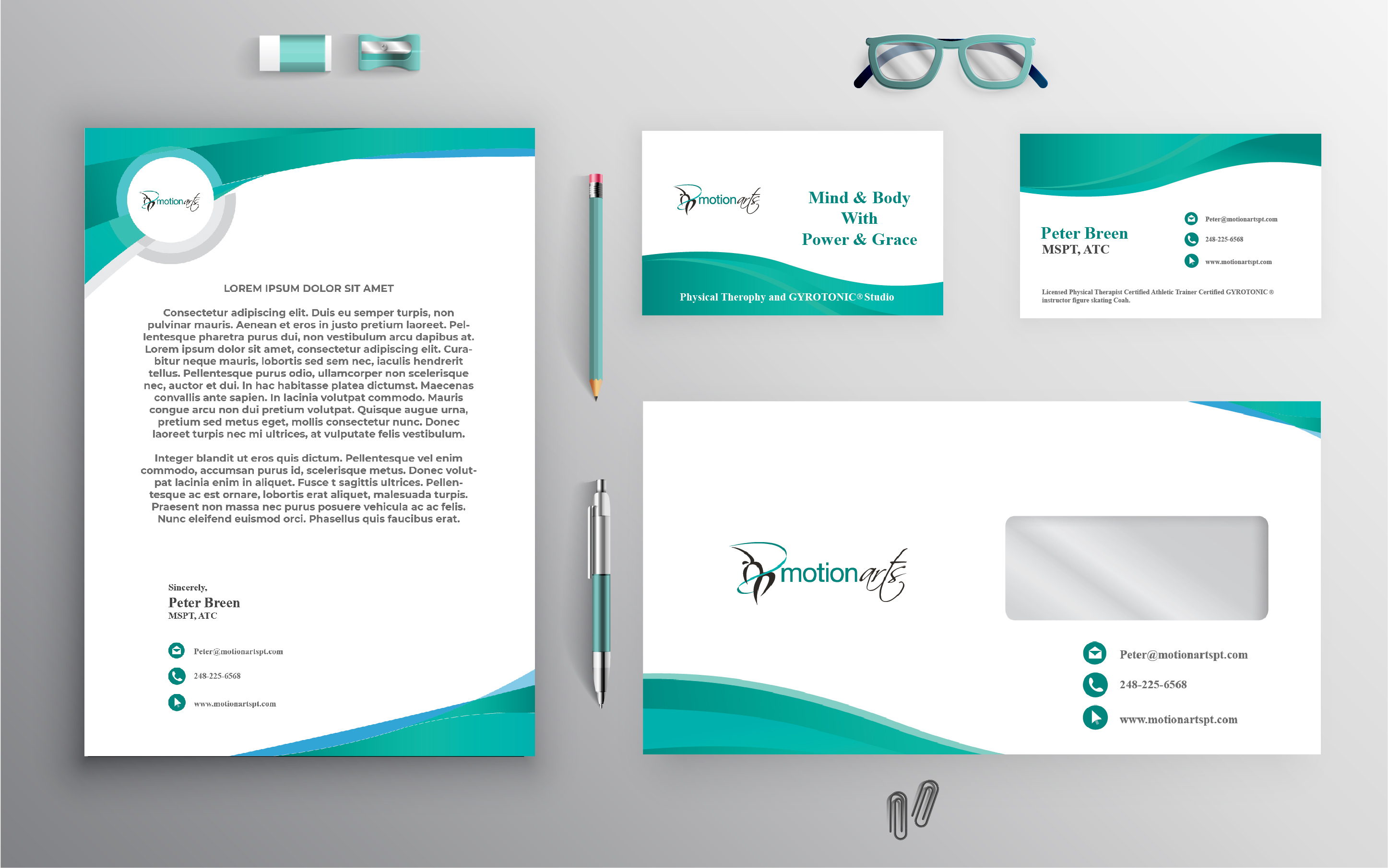 Stationery Design by Gexton for Motion Arts | Design #22609193