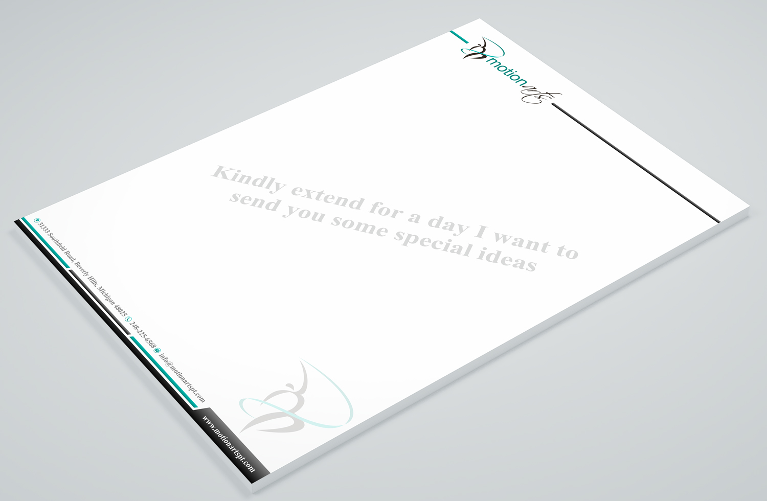 Stationery Design by Petter Goms for Motion Arts | Design #22612071