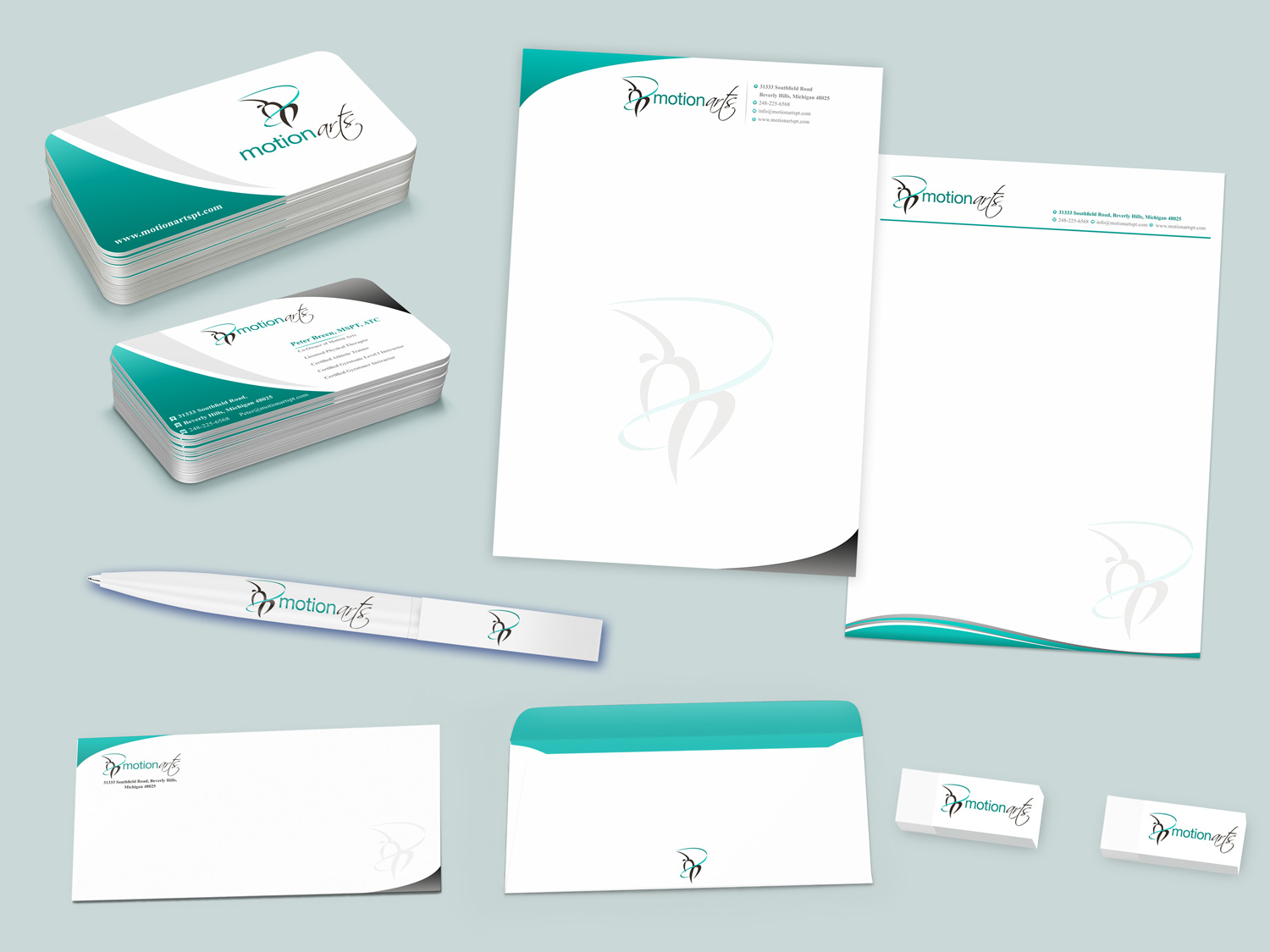 Stationery Design by Petter Goms for Motion Arts | Design #22621713