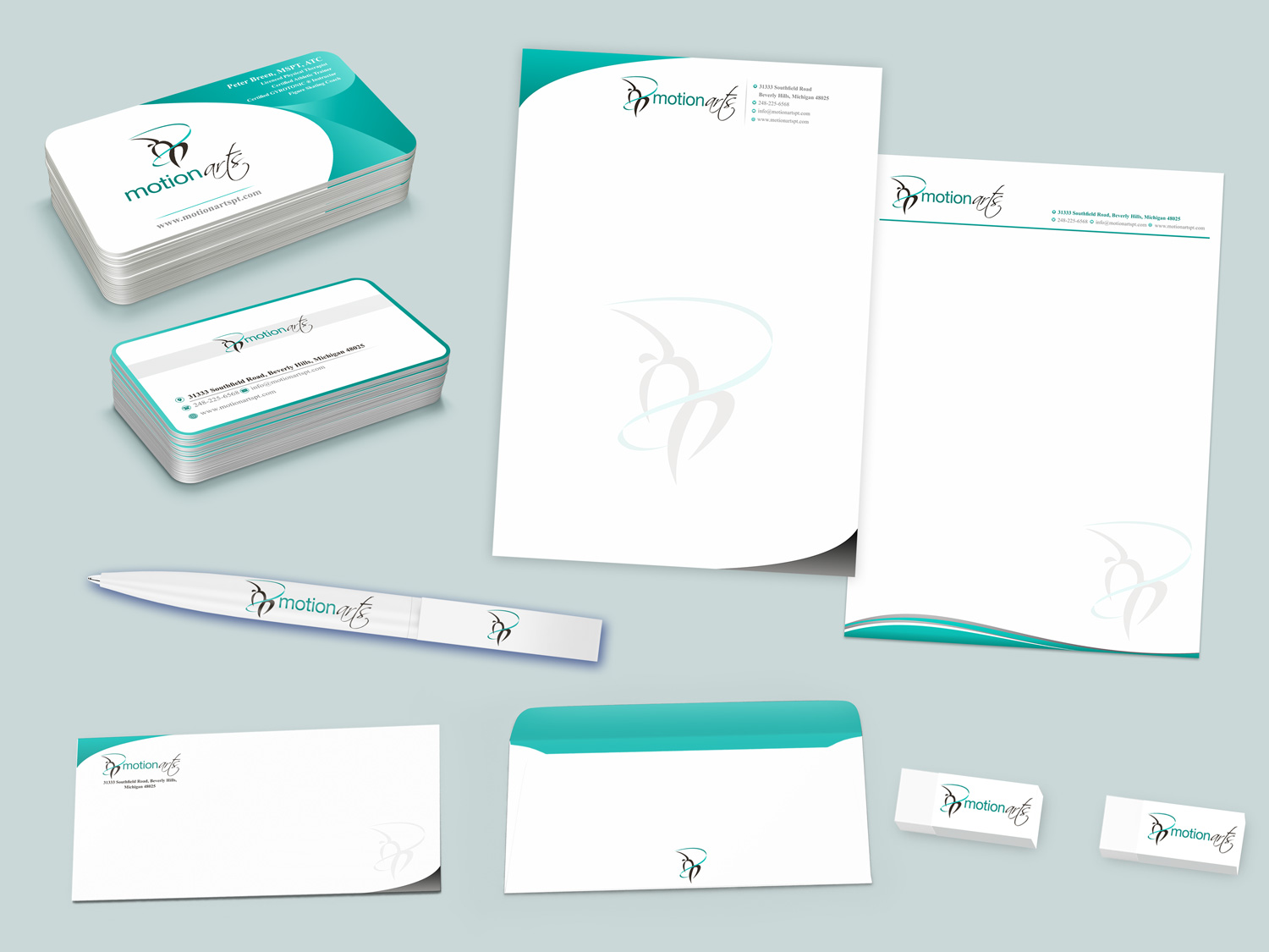 Stationery Design by Petter Goms for Motion Arts | Design #22621749