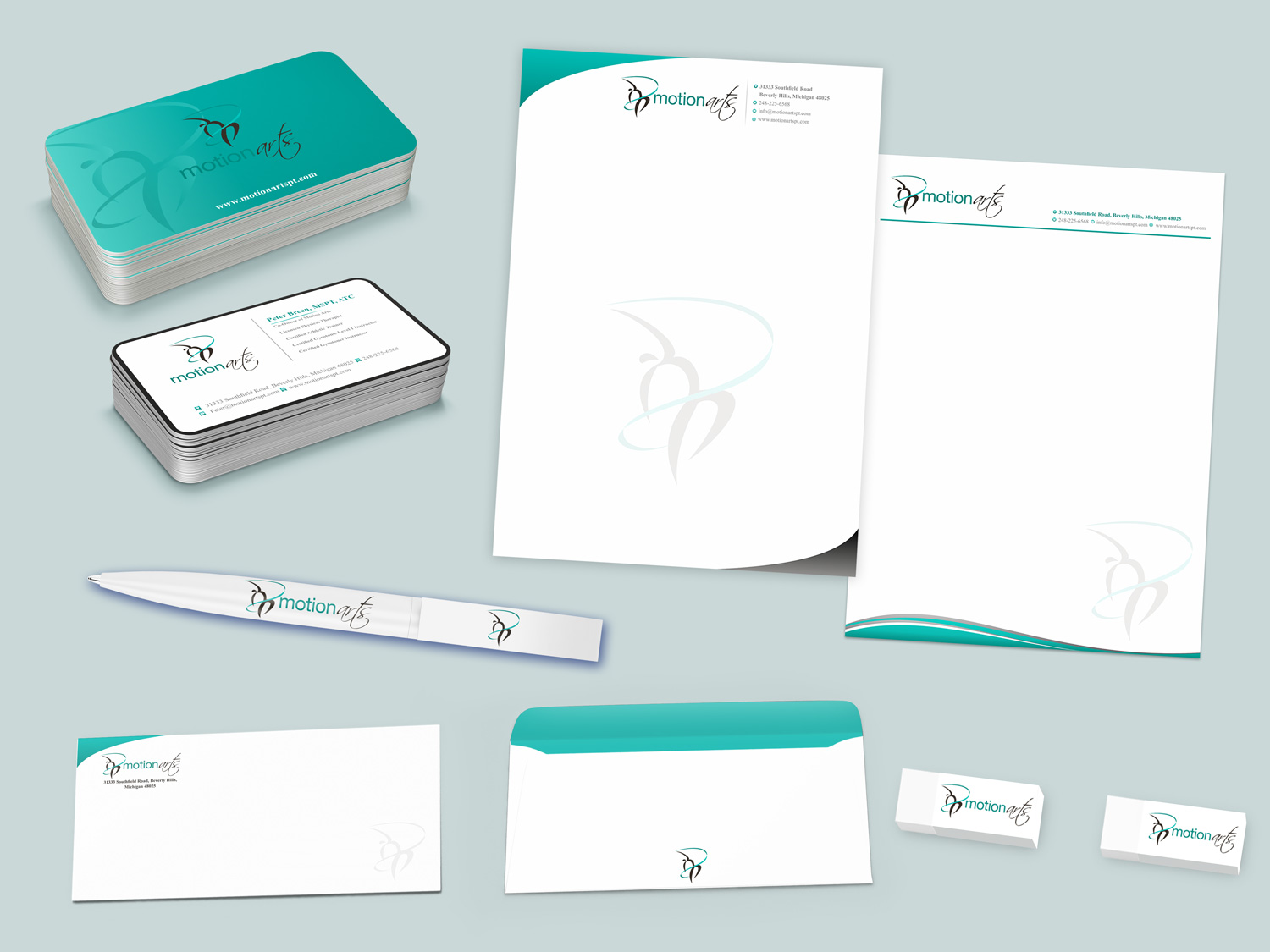 Stationery Design by Petter Goms for Motion Arts | Design #22685408