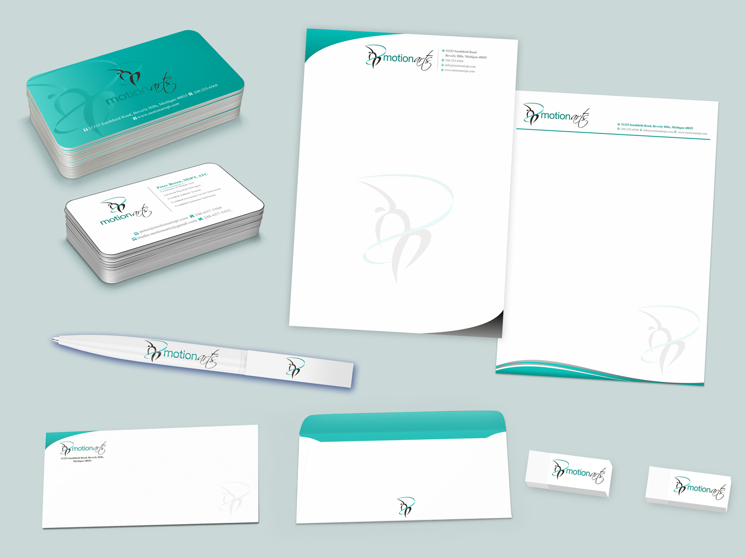 Stationery Design by Petter Goms for Motion Arts | Design #22788596