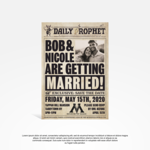 Tabaddor-McQuade wedding Save the Date | Invitation Design by Aistikart