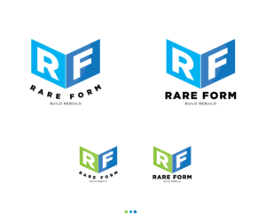 Rare Form - tag line under to be build rebuild | Logo Design by larismanis