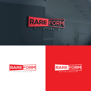 Rare Form - tag line under to be build rebuild | Logo Design by tejo