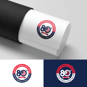 We want the 80th to be in the middle, and the four entities in a circle surrounding the logo. We want a USA stars and stripes theme , and we need this logo for tshirts, banners and other marketing pieces. | Design de Logo par Rii