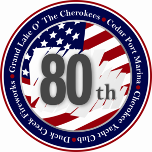We want the 80th to be in the middle, and the four entities in a circle surrounding the logo. We want a USA stars and stripes theme , and we need this logo for tshirts, banners and other marketing pieces. | Logo Design by dorna 2