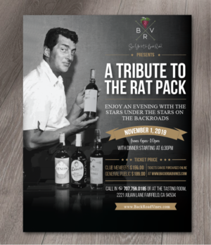 Winery Needs a flyer for a dinner show with a tribute band/show | Diseño de Flyer por alex989