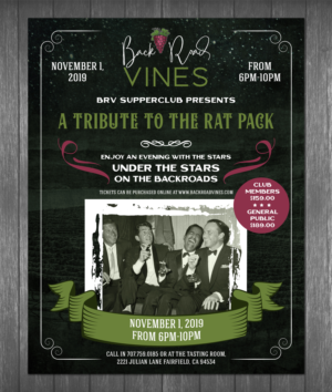 Winery Needs a flyer for a dinner show with a tribute band/show | Diseño de Flyer por TSU Creations