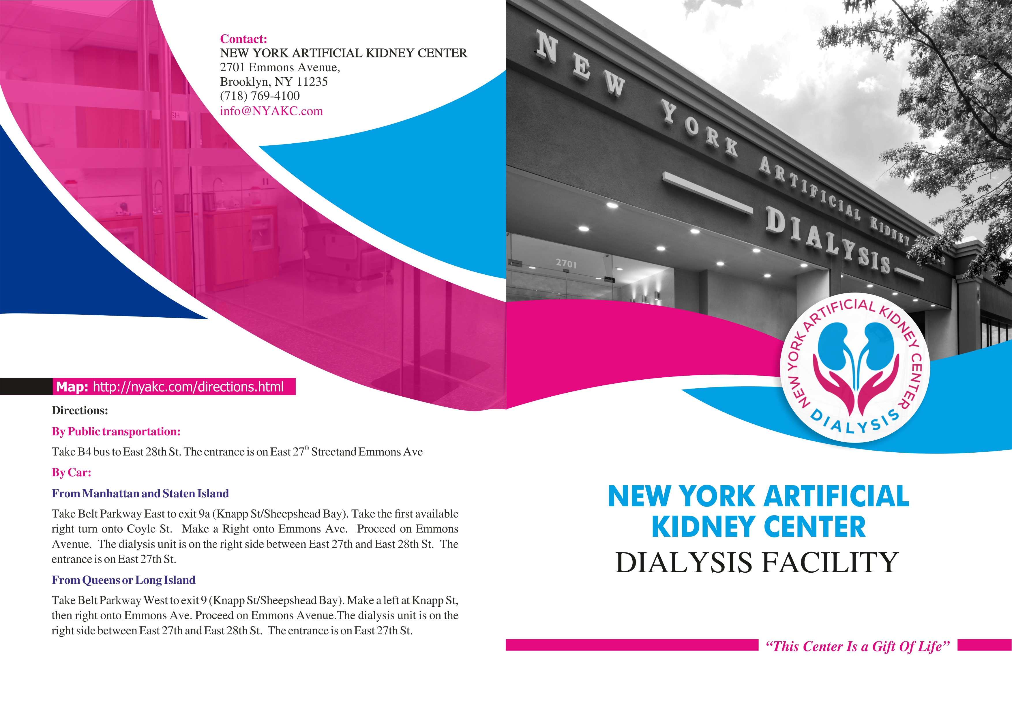 Brochure Design by De-light Hands for New York Artificial Kidney Center | Design #22624246
