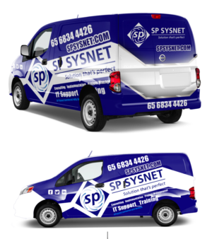 design a WRAP for SP Sysnet VAN | Design de Covering de Véhicule par StarGraphics
