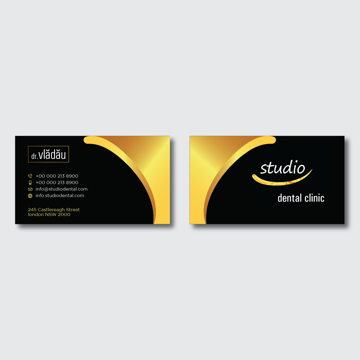 Business Card Design by Verified artistry (Design garden) for HIPPOKRATES DE KOS SRL  VAT: 32153681 | Design #22625317