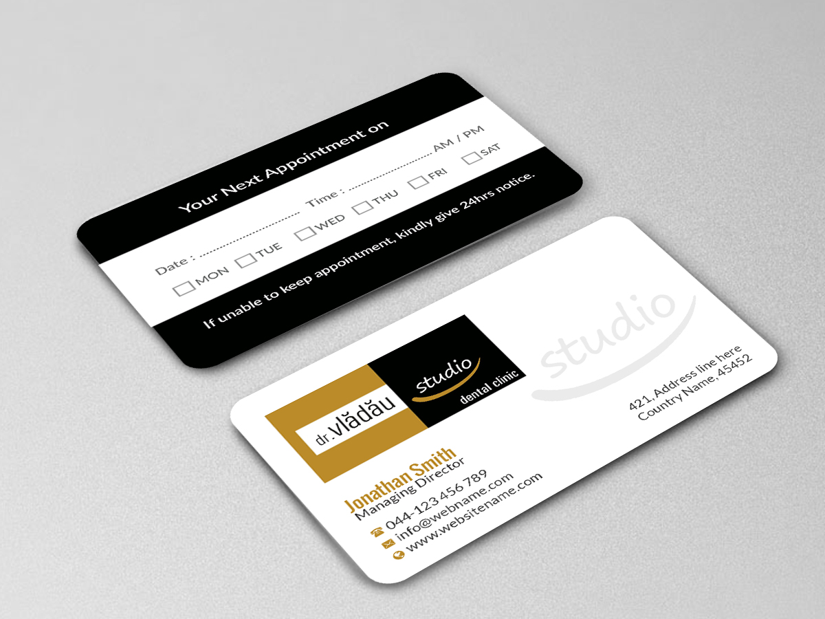 Business Card Design by Creations Box 2015 for HIPPOKRATES DE KOS SRL  VAT: 32153681 | Design #22628842