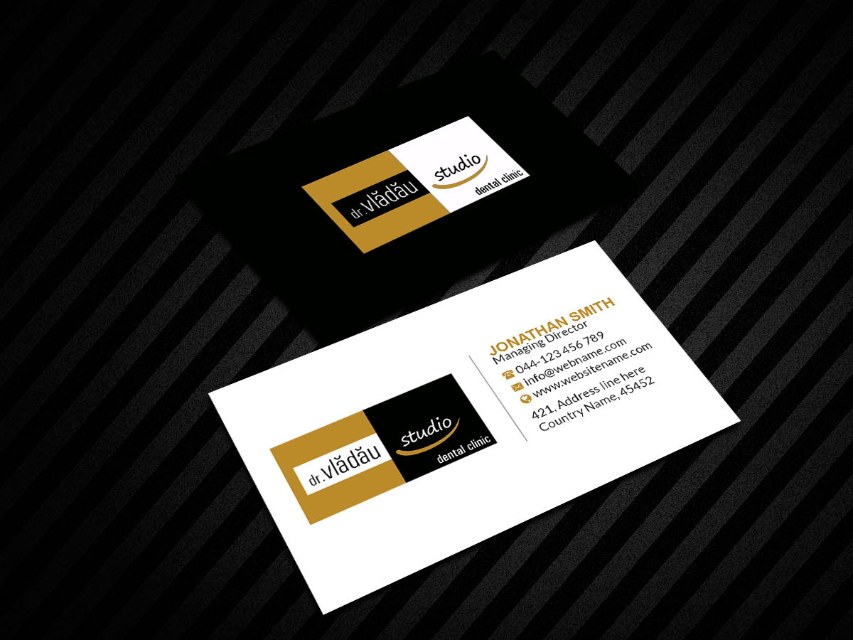 Business Card Design by Creations Box 2015 for HIPPOKRATES DE KOS SRL  VAT: 32153681 | Design #22628843