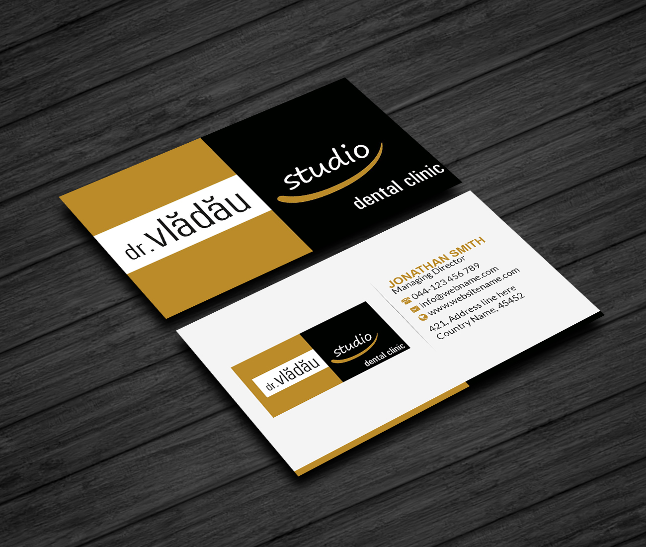 Business Card Design by Creations Box 2015 for HIPPOKRATES DE KOS SRL  VAT: 32153681 | Design #22628855