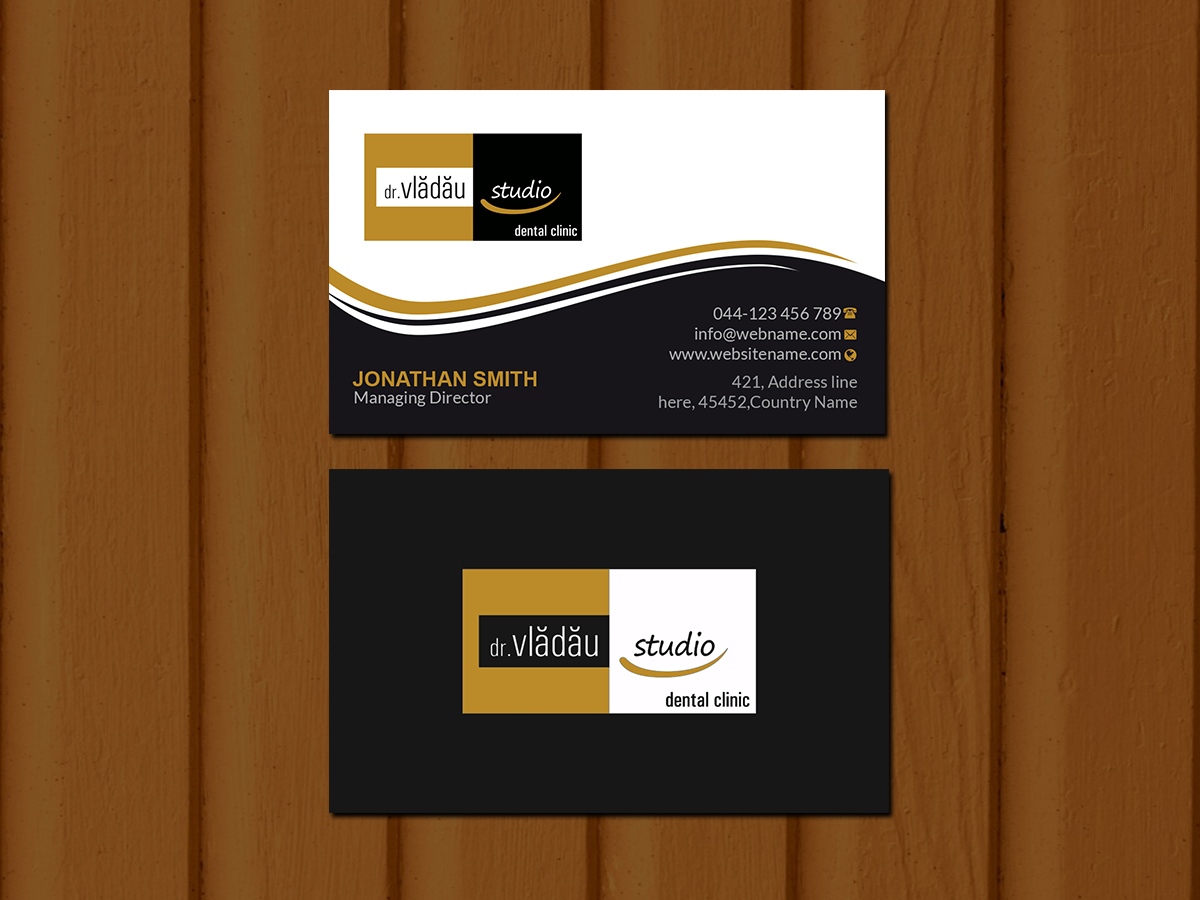 Business Card Design by Creations Box 2015 for HIPPOKRATES DE KOS SRL  VAT: 32153681 | Design #22628866